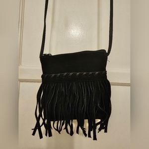 Suede crossbody purse